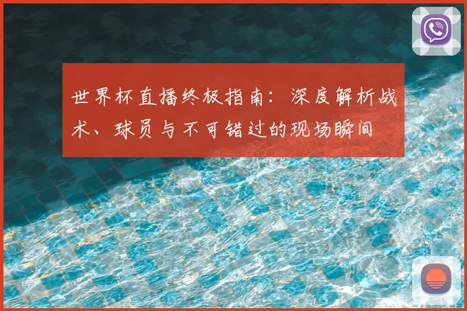 世界杯直播终极指南：深度解析战术、球员与不可错过的现场瞬间